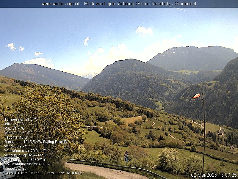 immagine della webcam nei dintorni di Sarentino: webcam Laion