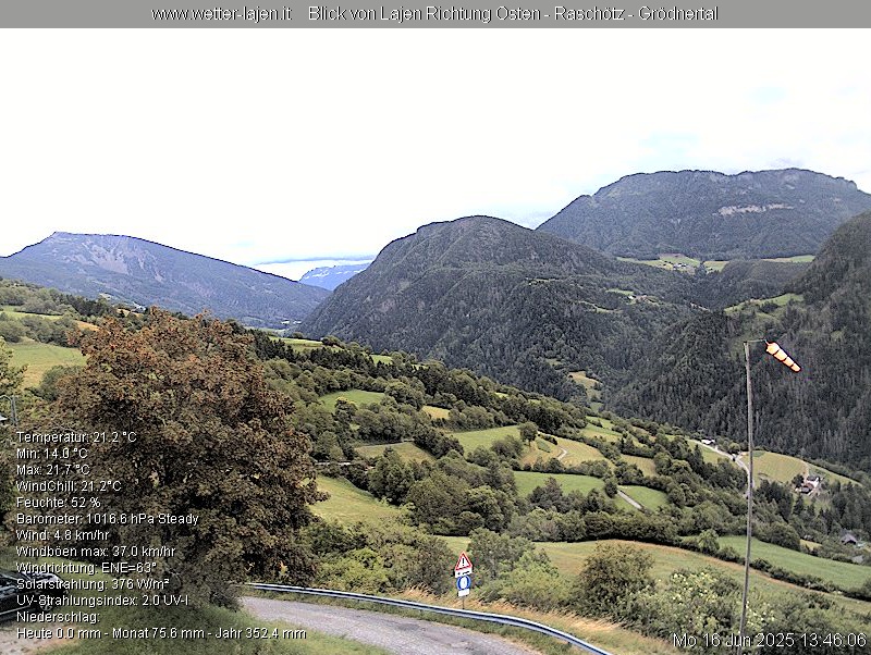 immagine della webcam nei dintorni di Sarentino: webcam Laion
