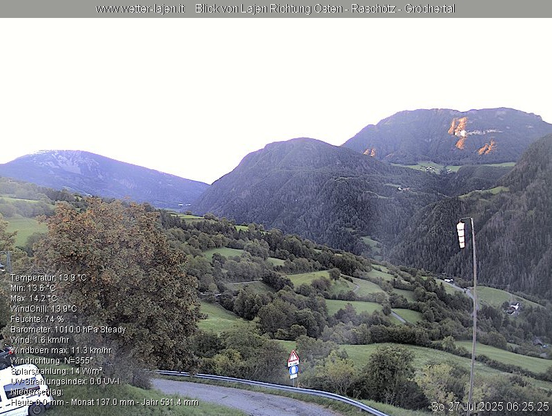 immagine della webcam nei dintorni di Altopiano di Vezzena: webcam Laion