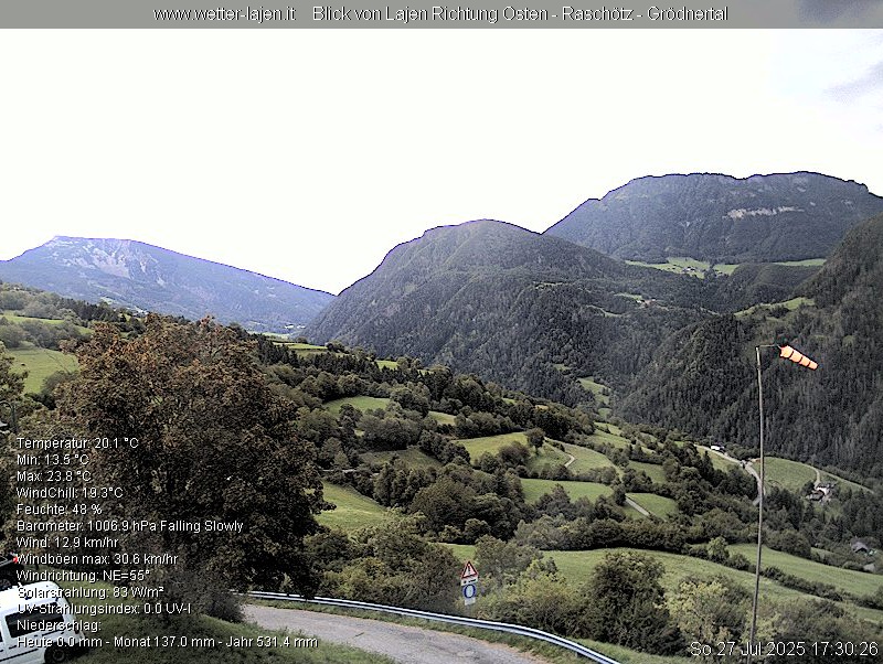 immagine della webcam nei dintorni di Funes: webcam Laion
