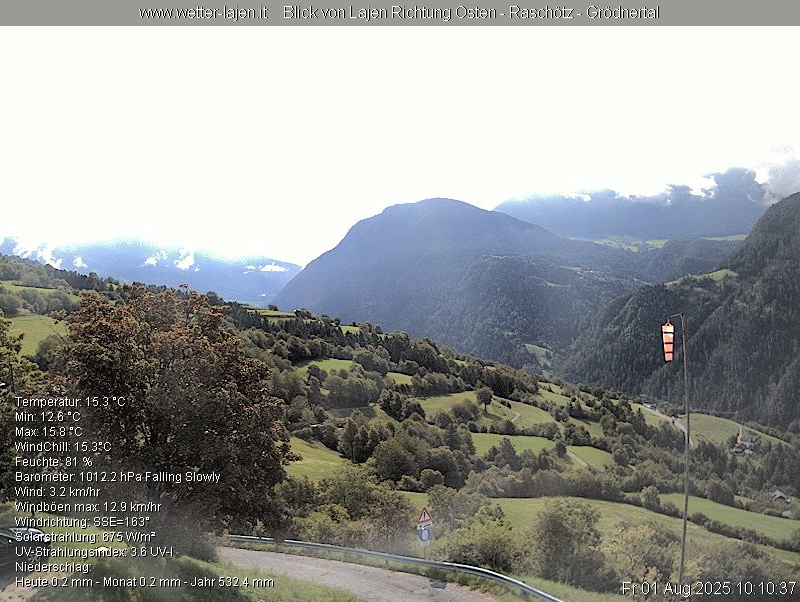 immagine della webcam nei dintorni di Altopiano di Vezzena: webcam Laion